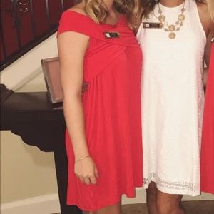 Lizard Thicket Red Cotton Dress Size S